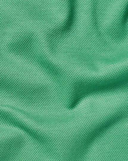 CHARLES TYRWHITT Tyrwhitt Pique Polo - Green 7 CHARLES TYRWHITT Tyrwhitt Pique Polo - Green - Image 5