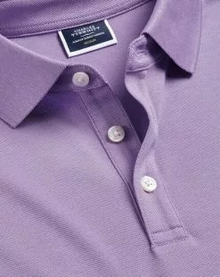 CHARLES TYRWHITT Tyrwhitt Pique Polo - Lilac P
