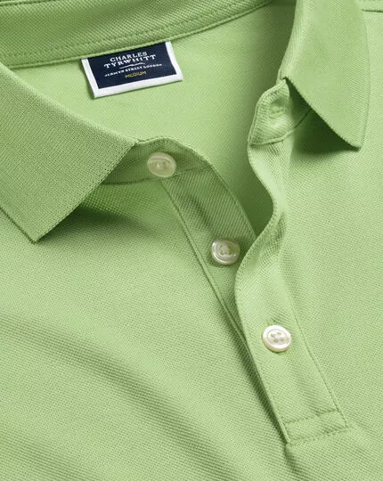 CHARLES TYRWHITT Tyrwhitt Pique Polo - Lime Green 3 CHARLES TYRWHITT Tyrwhitt Pique Polo - Lime Green