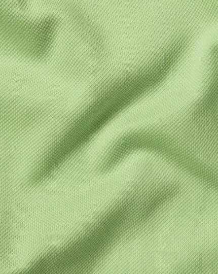 CHARLES TYRWHITT Tyrwhitt Pique Polo - Lime Green 7 CHARLES TYRWHITT Tyrwhitt Pique Polo - Lime Green - Image 5