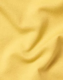 CHARLES TYRWHITT Tyrwhitt Pique Polo - Lemon Yellow -Charles Tyrwhitt Shop JEP0402LMN FABRIC DETAIL