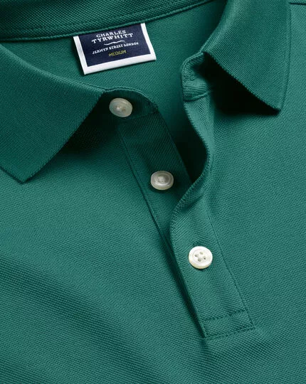 CHARLES TYRWHITT Tyrwhitt Pique Polo - Spearmin 3 CHARLES TYRWHITT Tyrwhitt Pique Polo - Spearmin