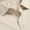 CHARLES TYRWHITT End-On-End Cotton Polo - Chalk -Charles Tyrwhitt Shop JEP0405CHK COLLAR DETAIL