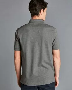 CHARLES TYRWHITT England Rugby Pique Polo - Grey M 14 CHARLES TYRWHITT England Rugby Pique Polo - Grey M -Charles Tyrwhitt Shop JEQ0002GRY MODEL BACK