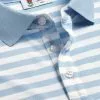CHARLES TYRWHITT England Rugby Striped Pique Polo - Light B -Charles Tyrwhitt Shop JEQ0007LBU COLLAR DETAIL