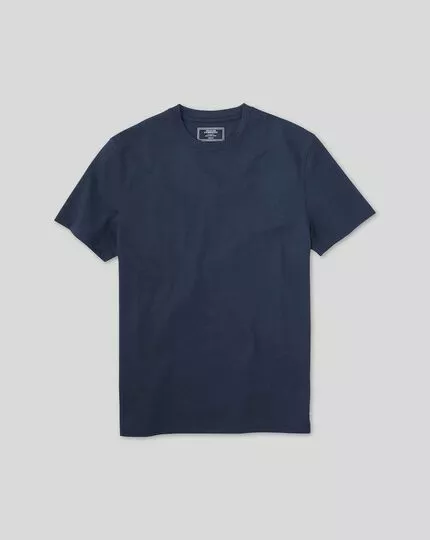 CHARLES TYRWHITT Cotton Tyrwhitt T-Shirt - Navy 6 CHARLES TYRWHITT Cotton Tyrwhitt T-Shirt - Navy - Image 4