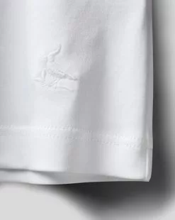 CHARLES TYRWHITT Cotton Tyrwhitt T-Shirt - Wh -Charles Tyrwhitt Shop JET0006WHT LOGO DETAIL