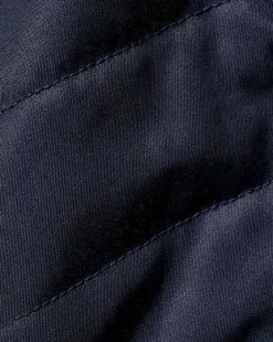 CHARLES TYRWHITT Merino Zip Through Hybrid Bomber Jacket - Navy -Charles Tyrwhitt Shop KNC0086NAV FABRIC DETAIL