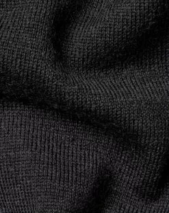 CHARLES TYRWHITT Pure Merino Full Zip-Through Cardigan - Charcoal Grey -Charles Tyrwhitt Shop KNC0089DCH FABRIC DETAIL