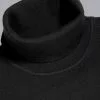 CHARLES TYRWHITT Merino Roll Neck Sweater - Black -Charles Tyrwhitt Shop KNJ0070BLK COLLAR DETAIL