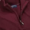 CHARLES TYRWHITT Merino Zip Neck Sweater - Burgundy -Charles Tyrwhitt Shop KNJ0321BGD COLLAR DETAIL