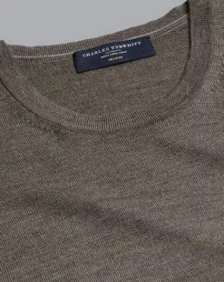 CHARLES TYRWHITT Merino Crew Neck Sweater - Moch