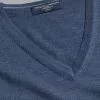 CHARLES TYRWHITT Merino V-Neck Sweater - Indigo Melang