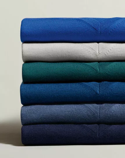 CHARLES TYRWHITT Merino V-Neck Sweater - Silv 9 CHARLES TYRWHITT Merino V-Neck Sweater - Silv - Image 7