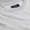 CHARLES TYRWHITT Merino Cashmere Crew Neck Sweater - Silver  -Charles Tyrwhitt Shop KNJ0365SLV COLLAR DETAIL
