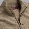 CHARLES TYRWHITT Cashmere Zip Neck Sweater - Moch -Charles Tyrwhitt Shop KNJ0370MCA COLLAR DETAIL