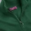 CHARLES TYRWHITT Cashmere Zip Neck Sweater - Dark Green -Charles Tyrwhitt Shop KNJ0385DGN COLLAR DETAIL