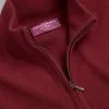 CHARLES TYRWHITT Cashmere Zip Neck Sweater - R -Charles Tyrwhitt Shop KNJ0385RED COLLAR DETAIL