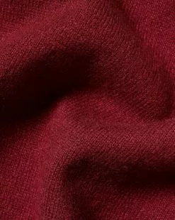 CHARLES TYRWHITT Cashmere Zip Neck Sweater - R -Charles Tyrwhitt Shop KNJ0385RED FABRIC DETAIL