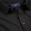 CHARLES TYRWHITT Merino Polo Sweater - Charcoal Grey -Charles Tyrwhitt Shop KNJ0394DCH COLLAR DETAIL