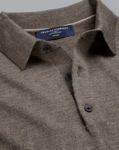 CHARLES TYRWHITT Merino Polo Sweater - Moch
