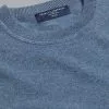 CHARLES TYRWHITT Merino Cashmere Crew Neck Sweater - Indigo B -Charles Tyrwhitt Shop KNJ0405IDG COLLAR DETAIL