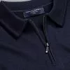CHARLES TYRWHITT Merino Zip Neck Polo Sweater - Navy -Charles Tyrwhitt Shop KNJ0409NAV COLLAR DETAIL