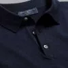 CHARLES TYRWHITT Merino Short Sleeve Polo Sweater - Navy -Charles Tyrwhitt Shop KNJ0420NAV COLLAR DETAIL
