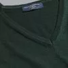 CHARLES TYRWHITT Merino V-Neck Sweater - Forest Green -Charles Tyrwhitt Shop KNJ0429FRG COLLAR DETAIL
