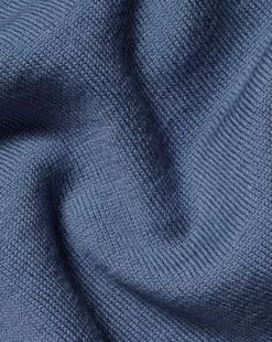 CHARLES TYRWHITT Merino V-Neck Sweater - Steel B -Charles Tyrwhitt Shop KNJ0429STL FABRIC DETAIL