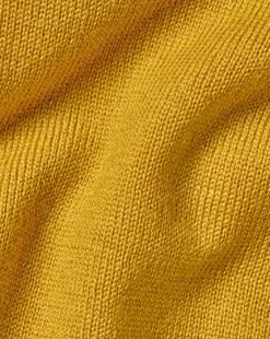 CHARLES TYRWHITT Pure Merino V-Neck Sweater - Yellow -Charles Tyrwhitt Shop KNJ0437YLW FABRIC DETAIL