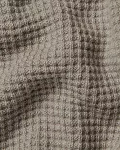 CHARLES TYRWHITT Cotton Merino Waffle Crew Neck - T -Charles Tyrwhitt Shop KNJ0439TPE FABRIC DETAIL