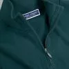 CHARLES TYRWHITT Combed Cotton Zip Neck Sweater - Teal Green