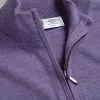 CHARLES TYRWHITT England Rugby Merino Zip-Neck Sweater - Lilac P