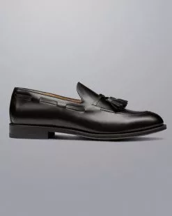 CHARLES TYRWHITT Leather Tassel Loafers - Black