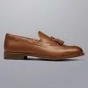 CHARLES TYRWHITT Leather Tassel Loafers - Walnut Brown -Charles Tyrwhitt Shop SHB0272WBR SIDE