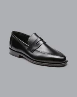 CHARLES TYRWHITT Saddle Loafers - Black -Charles Tyrwhitt Shop SHC0245BLK FRONT