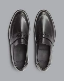 CHARLES TYRWHITT Saddle Loafers - Black -Charles Tyrwhitt Shop SHC0245BLK TOP