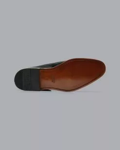 CHARLES TYRWHITT Leather Oxford Shoes - Black -Charles Tyrwhitt Shop SHC0246BLK BOTTOM
