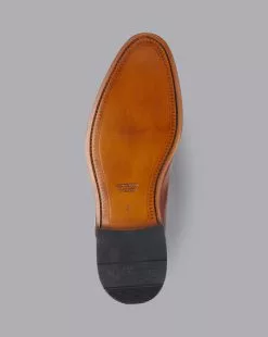 CHARLES TYRWHITT Leather Oxford Shoes - Chestnut Brown -Charles Tyrwhitt Shop SHC0246CBR BOTTOM