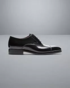 CHARLES TYRWHITT Made In England High-Shine Leather Oxford Shoes - Black