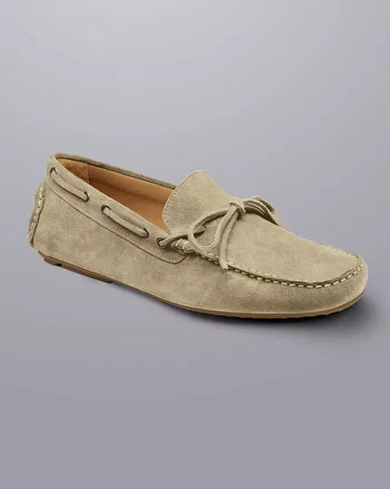 CHARLES TYRWHITT Suede Driving Loafers - Ston 6 CHARLES TYRWHITT Suede Driving Loafers - Ston - Image 4