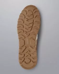 CHARLES TYRWHITT Leather And Suede Sneakers - Cream & Dark San -Charles Tyrwhitt Shop SHW0240CRM BOTTOM