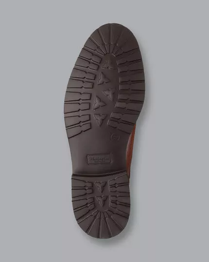 CHARLES TYRWHITT Leather Grain Chelsea Boots - Chestnut Brown 6 CHARLES TYRWHITT Leather Grain Chelsea Boots - Chestnut Brown - Image 4