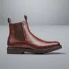 CHARLES TYRWHITT Leather Grain Chelsea Boots - Chestnut Brown -Charles Tyrwhitt Shop SHW0245CBR SIDE