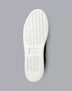 CHARLES TYRWHITT Leather Sneakers - Black -Charles Tyrwhitt Shop SHW0246BLK BOTTOM