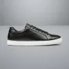 CHARLES TYRWHITT Leather Sneakers - Black -Charles Tyrwhitt Shop SHW0246BLK SIDE