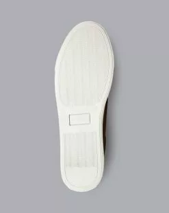 CHARLES TYRWHITT Leather Sneakers - Dark Ch 11 CHARLES TYRWHITT Leather Sneakers - Dark Ch -Charles Tyrwhitt Shop SHW0246DCL BOTTOM