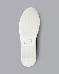 CHARLES TYRWHITT Leather Sneakers - Navy 11 CHARLES TYRWHITT Leather Sneakers - Navy -Charles Tyrwhitt Shop SHW0246NAV BOTTOM