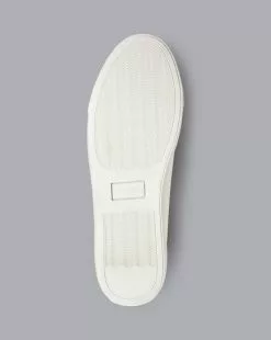 CHARLES TYRWHITT Leather Sneakers - Wh -Charles Tyrwhitt Shop SHW0246WHT BOTTOM